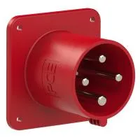 PCE Вилка встраиваемая 63А/400V/3P+E/IP44, фланец 100x100 6341-6k