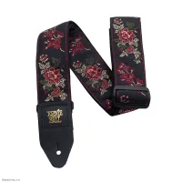 ERNIE BALL 4142 Jacquard Red Rose - Ремень для гитары