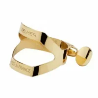 Selmer Лигатура для сопрано саксофона металлическая, золотая лакировка