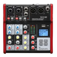 BG SE4-ME Пульт микшерный, 2 моно, 1 стерео, процессор эффектов, USB, MP3 плеер, BT, 2 полосный эквалайзер, фантомное питание