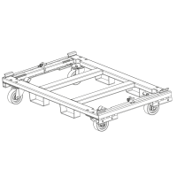 RCF KRT-WH 004 Транспортировочная тележка для трех GTS 29