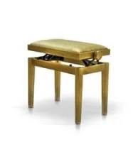 Hidrau BG27 Oak Matt (L25)  банкетка, сатинированный дуб, бежевая кожа