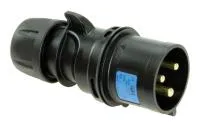 PCE Вилка кабельная 32А/230V/1P+N+E/IP44, черная, безвинтовое подключение 023-6ttx