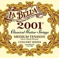 Струны для классической гитары la bella 2001m - дисканты из прозрачного нейлона и басы с посеребренной обмоткой. среднее натяжение
