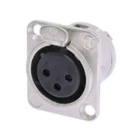Neutrik nc3fd-l1  канон - мама - xlrf, панельный , металл, professional