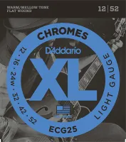 J.D.Addario ECG25 Chromes Jazz Light комплект 6 струн для электрогитары .012, .016, .024, .032, .042, .052