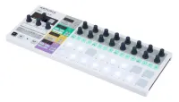 Arturia BeatStep Pro - USB MIDI контроллер, 2 независимых монофонических 64-шаговых мелодических секвенсора, 16-трековый секвенсор ударных, 16 проектов, в каждом 16х2 sequences, 16 drum sequences, CV/GATE выходы, 8 Drum Gate выходов, Clock Sync, MIDI вход