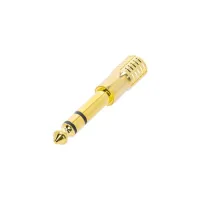 Adam hall k4amf3jm3gold - адаптер trs (jack) stereo 3.5 mm (f) - trs (jack) stereo 6.3 mm (m), позолоченный