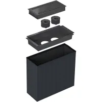 Kondator 935-K210B- Розеточный блок с 2 розетками 935-PD10 серии Powerdot, черный