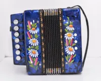 GN-25-BL Гармонь сувенирная "Кроха", голубая, 7х3-I, Тульская Гармонь