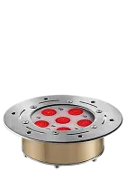 DTS AKHELIOS 6 FC WF Светодиодный подводный прожектор для скрытой установки, IP68. 3320 Lum, 6 Full Color (RGBW) LEDs, угол 40‘, DMX 512, управление через контроллер DRIVENET 24V, 60 Вт, 4 кг