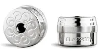 Valve caps Stomvi Clapper 993032 - Silver-plated brass piston caps with bell-shaped resonator for enhanced dynamics