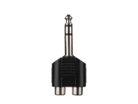 Переходник Soundking CC311, 2X RCA (гнездо) - джек (стерео, штекер) 6.3 мм