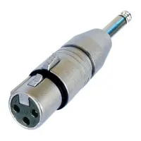 Neutrik NA2FP- Переходник XLR 3-pin (розетка) на Jack 6,3 мм (вилка), цвет серебристый