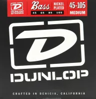 2PDBN45105 Струны для бас-гитары, 2 комплекта, никелированные, Medium Light, 45-105, Dunlop