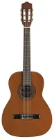 STAGG C537 - классическая гитара, размер 3/4, верхняя дека: ель, задняя дека и обечайка: красное дерево, гриф: красное дерево, накладка грифа и бридж: палисандр, механика: позолоченная, цвет: натуральный темный