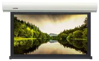 [LMBC-100308] Экран с электроприводом Lumien [Master Business Control] 230х351 см, (раб.область 214х343 см (159") Radiance Flex чёрн.кайма по периметру, верх.кайма 10 см, цвет корпуса белый 16:10. В комплекте триггер., RS485, IR, RF управл.