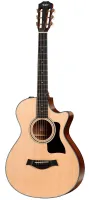 TAYLOR 312ce 12-Fret 300 Series, гитара электроакустическая, форма корпуса Grand Concert, кейс