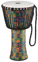 MEINL PADJ2-XL-F ROPE TUNED TRAVEL SERIES DJEMBE, SYNTHETIC HEAD 14' барабан джембе, цвет Kenyan Quilt.