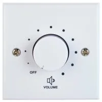 Cloud CVC-30 Настенный регулятор громкости, 100 В линия, до 30 Вт, 10-шаговое ослабление, положение OFF, крепление 1Gang UK, цвет белый.