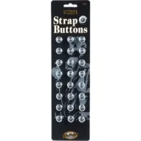 Dunlop 7100si strap buttons 24pack  крепление "рюмка" для гитарного ремня, хром, 24 шт.
