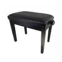 Artist PB-018MBL Банкетка деревянная с регулировкой высоты, цвет черный матовый, кожзам, высота 48-57см