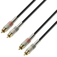Adam hall k3 tcc 0300 m - кабель аудио 2 x rca (m) - 2 x rca (m), 0.22 мм2, 3 м, moulded