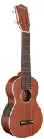 STAGG US80-SE  электроакустическое сопрано укулеле Дека: цельное красное дерево, обечайки, низ: цельное красное дерево, гриф: красное дерево, накладка грифа и мостик: палисандр, активный преамп UK-2000, EQ 2 пол. цвет: натуральный, матовый, в чехле