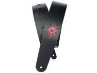 Planet Waves 25L-TRBS Ремень для гитары кожаный с логотипом, черный, TRIBAL SUN (Опт. упак 5 шт)