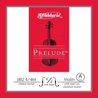 J812-4/4M-B10 Prelude Отдельная струна А/Ля для скрипок размером 4/4, ср. натяжение, 10шт, D'Addario