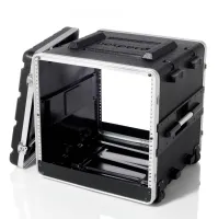 BESPECO RM10TEX Профессиональный рековый кейс 10U, 2 съёмные крышки, колеса и выдвижная ручка
