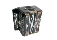 S5XL-A-BLACK Гармонь "Чайка 314" 25х25-III-2, черная, Шуйская гармонь