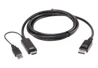 ATEN 2L-7D02HDP - Кабель 1.8 м True 4K HDMI в DisplayPort 1.2a