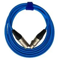 XLR3F-XLR3M (blue) 1 метр балансный микрофонный кабель (синий) GS-PRO