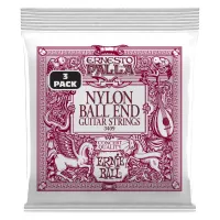 ERNIE BALL 3409 Ernesto Palla Black and Gold Ball End Nylon 3 Pack - Струны для акустической гитары