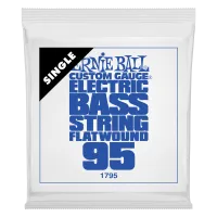 Ernie Ball 1795 - струна одиночная для бас-гитары, Серия Flatwound, Калибр: 95, Сердцевина: шестигранник; сталь, покрытая оловом, Обмотка: плоская,