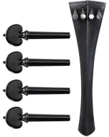 Cello accessory set Acura Meister Preciso CS-OSHT652 - Preciso grade 4/4 cello accessory set of ebony with ebony trim. Heart pegs and Hill tailpiece