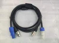 STAGE4 LightLink DUO P3 Коммутационный кабель комбинрованный с разъемами для светильников серии BARTONE / XLR 3 PIN DMX In/Out - Powercon Power in/out / Длина 3 м / Сечение кабеля DMX: 3x0.65 мм2; сечение кабеля питания 3x1,5 мм2 / Диаметр кабля DMX: 6.9 