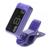 AROMA AT-100 purple тюнер хроматический для гитары, бас и укулеле, на клипсе