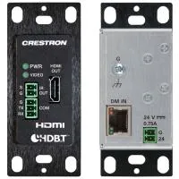 Crestron DM-RMC-4K-100-C-1G-B-T, приемник и контроллер помещений по витой паре. HDBaseT, HDMI OUT (1), управления ИК и RS-232 , черный