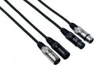 BESPECO EA2X2F150 Кабель готовый, 2 x cannon male (XLR3MX/XLR3MXN) - 2 x cannon female (XLR3FX/XLR3F