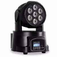 Estrada pro led mh 78w светодиодная вращающаяся голова заливного света 7шт. х 12w rgbwauv