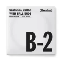 Dunlop dcy02bnb nylon treble ball ends b-2  струна b, 2я струна для клас гитары, нейлон, посер. медь