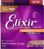 Elixir 11182 Nanoweb - Струны для акустических гитар