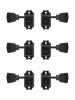 SD90-HAPM-SLB-B-L3+R3 Колки для гитары 3+3, локовые, черные, Gotoh