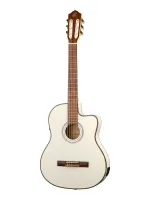 RCE145WH Family Series Pro Классическая гитара со звукоснимателем, размер 4/4, белая, Ortega