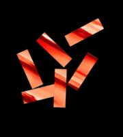 Конфетти металлизированное 17х55мм красное