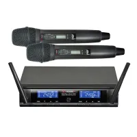 VOLTA DIGITAL 0202 PRO + Микрофонная цифровая (2.4 МГц) радиосистема с двумя ручными передатчиками (микрофонами) со сменными капсюлями - динамическим и конденсаторным. Радиус действия - 100 м при отсутствии значительных помех. Комплект состоит из приемног