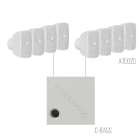 AVCLINK MEDIUM/W Состав комплекта: ATEO2D/W 8 штук + C-BASS 1 штука белого цвета.