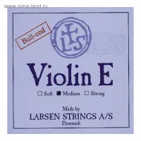 LARSEN Standard cтруна Е для скрипки 4/4, позолота, среднее натяжение, крепление петля